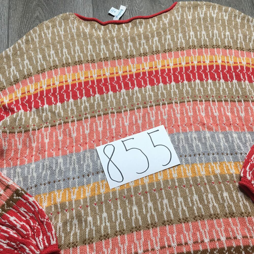 Sundance Womens Knit Jacquard Aztec Multicolor Pullover Sweater Linen Cotton XL - Picture 9 of 9